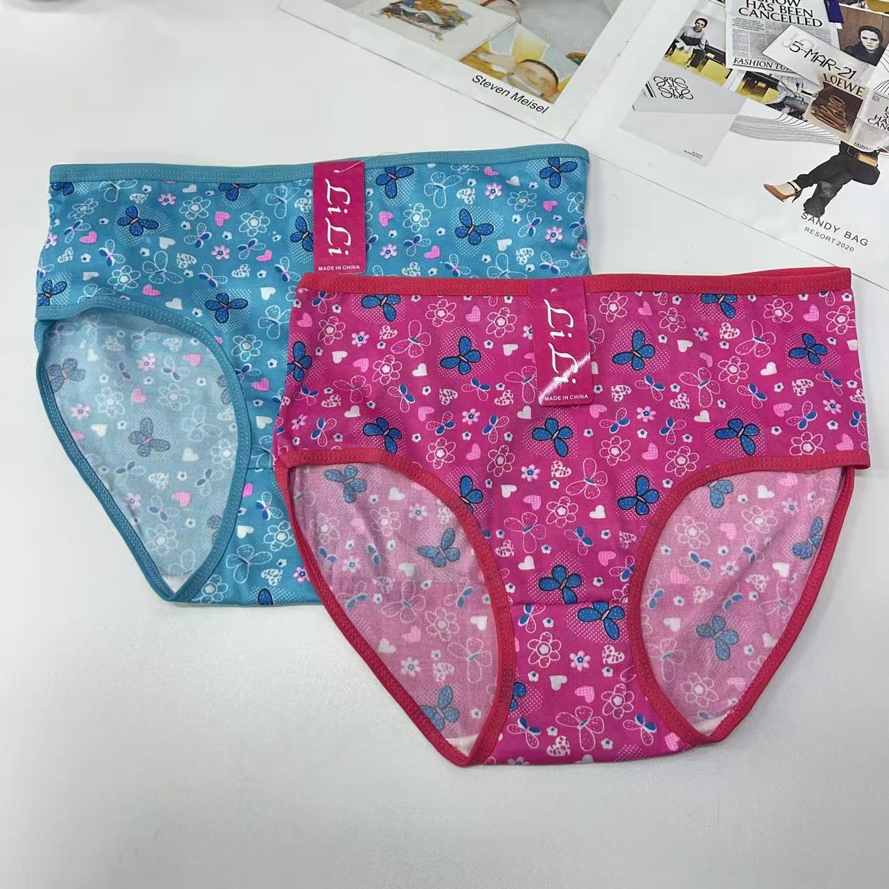 DD-696# Back cover 31 Women's Underwear, Women's butterfly Heart printed triangle Underwear, Women's underwear, Milk Silk Printed Women's underwear, Women's triangle underwear, underwear, underwear, best-selling in Africa and South America, QNI details Picture