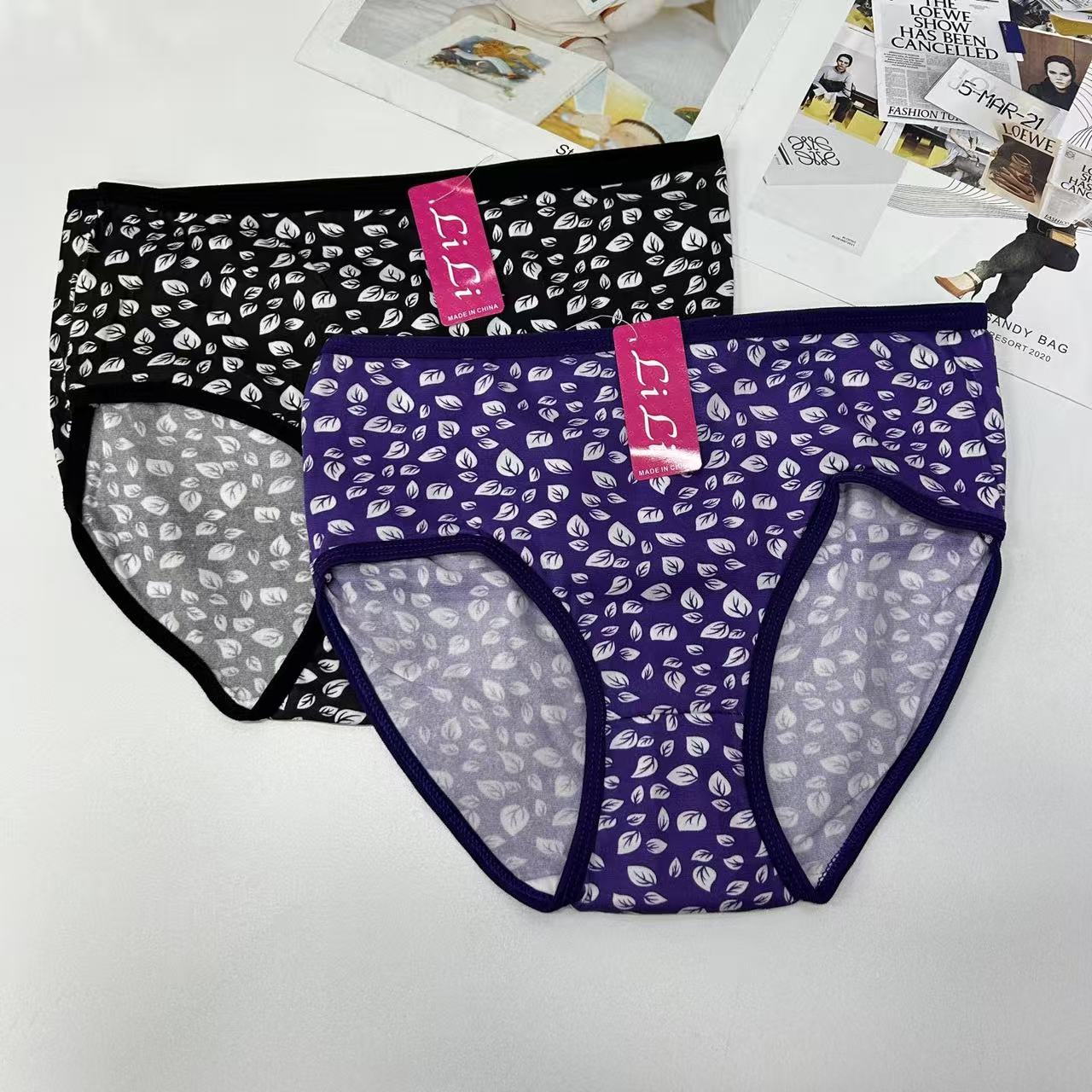 DD-322# export underwear, women's underwear, milk silk screen printed women's underwear, women's briefs, underwear, underwear are selling well in Africa, South America, QNI details Picture