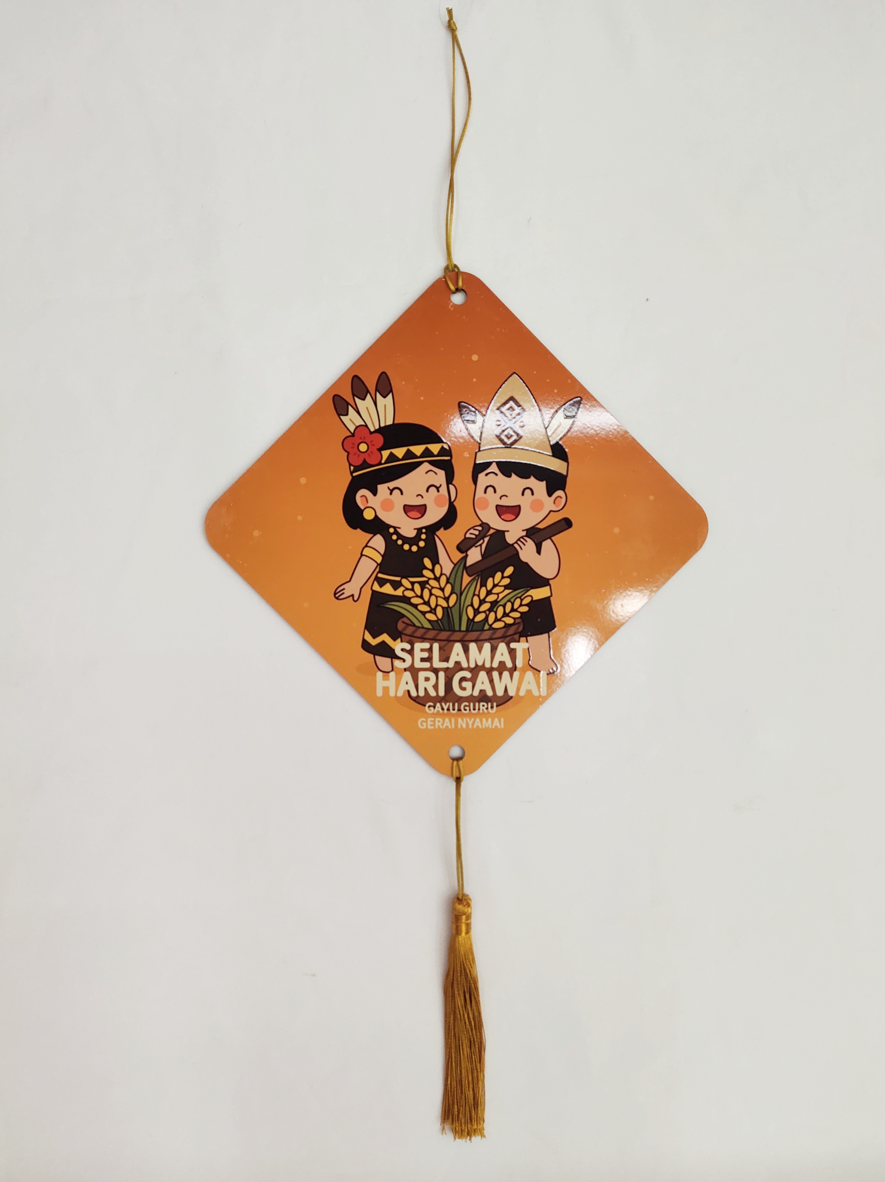 Harvest Festival decorative pendants, festival arrangement pendants, Snowflake board material decorative items, 25*53cm size Specification image