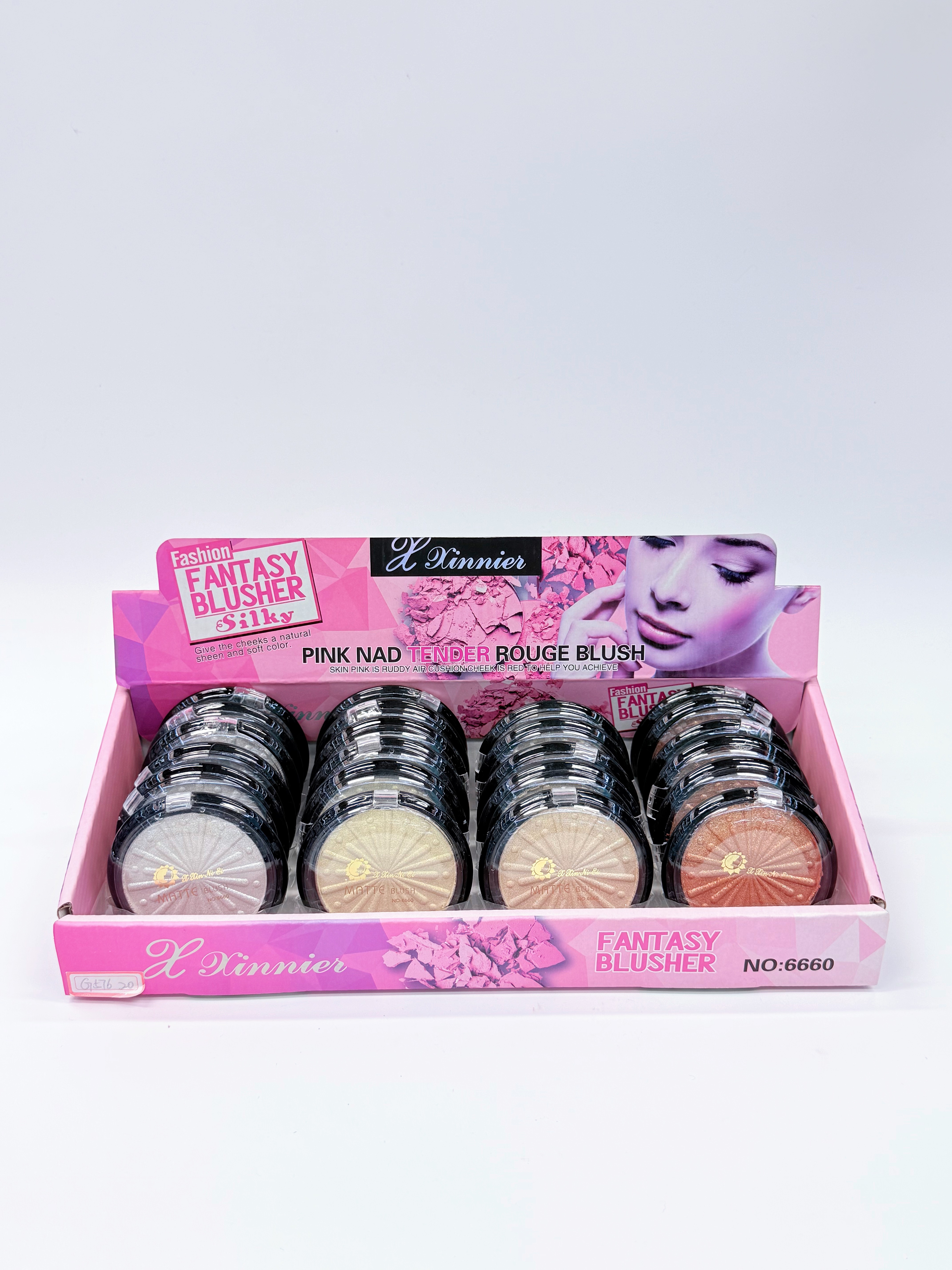 Cross-border high-gloss four-color chrysanthemum sparkling high-gloss powder fine professional makeup export full figure