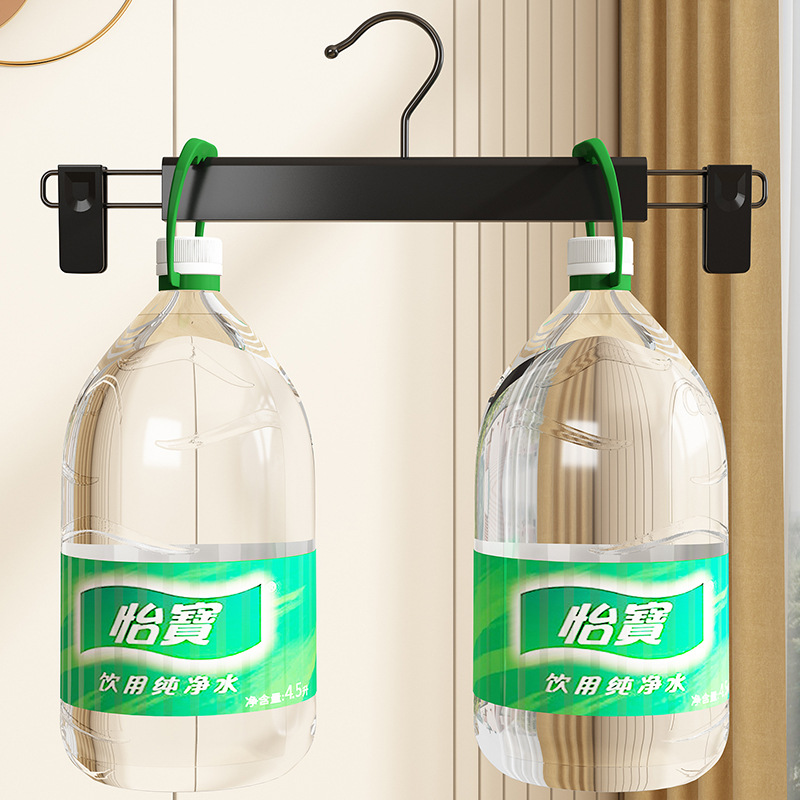 Matte trouser rack, plastic trouser clip, clothing store, home adult seamless hanger, colored matte hanger, extendable trouser clip Application Scenario