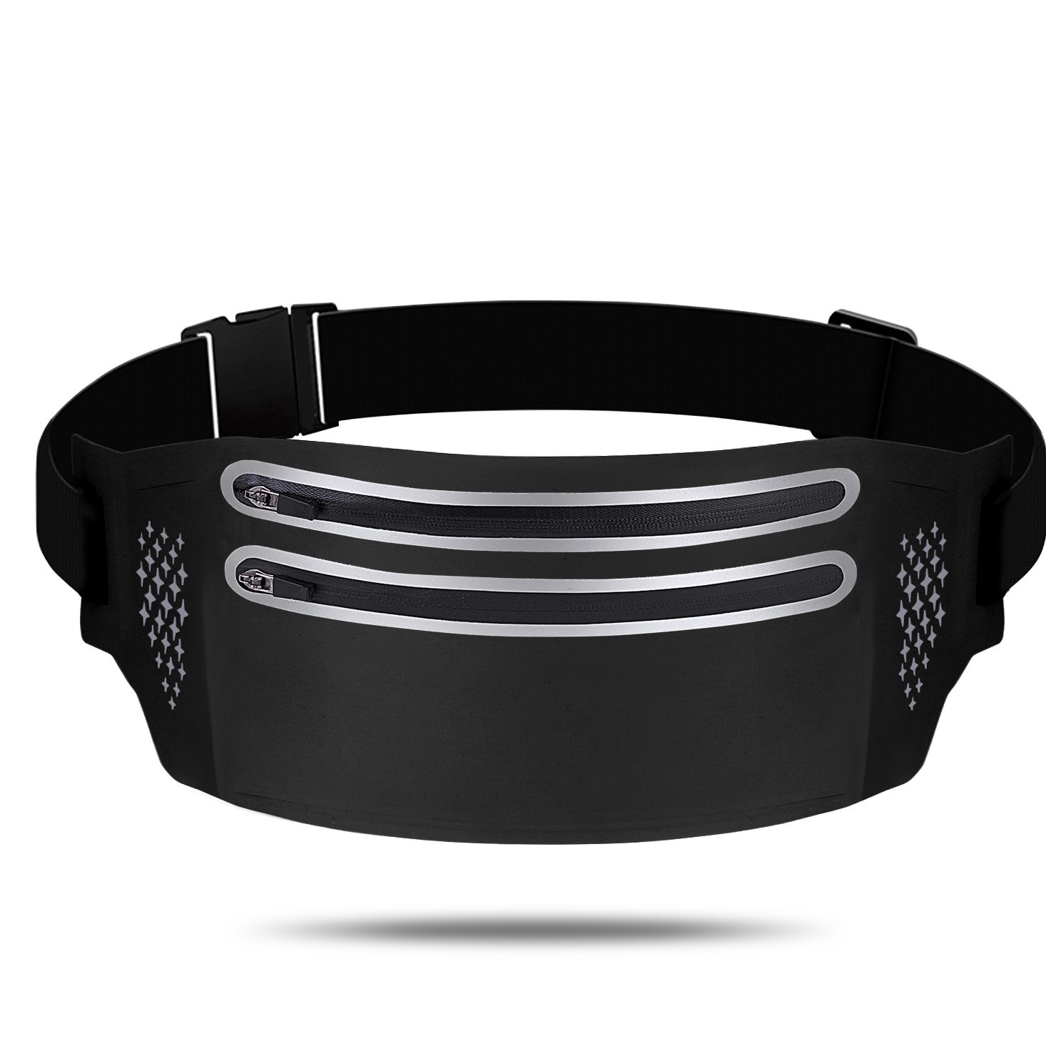 Men's elastic Leica ultra-thin voltage women's fitness belt, waterproof mobile phone portable outdoor sports storage bag, cross-border reflective strip running belt Specification image