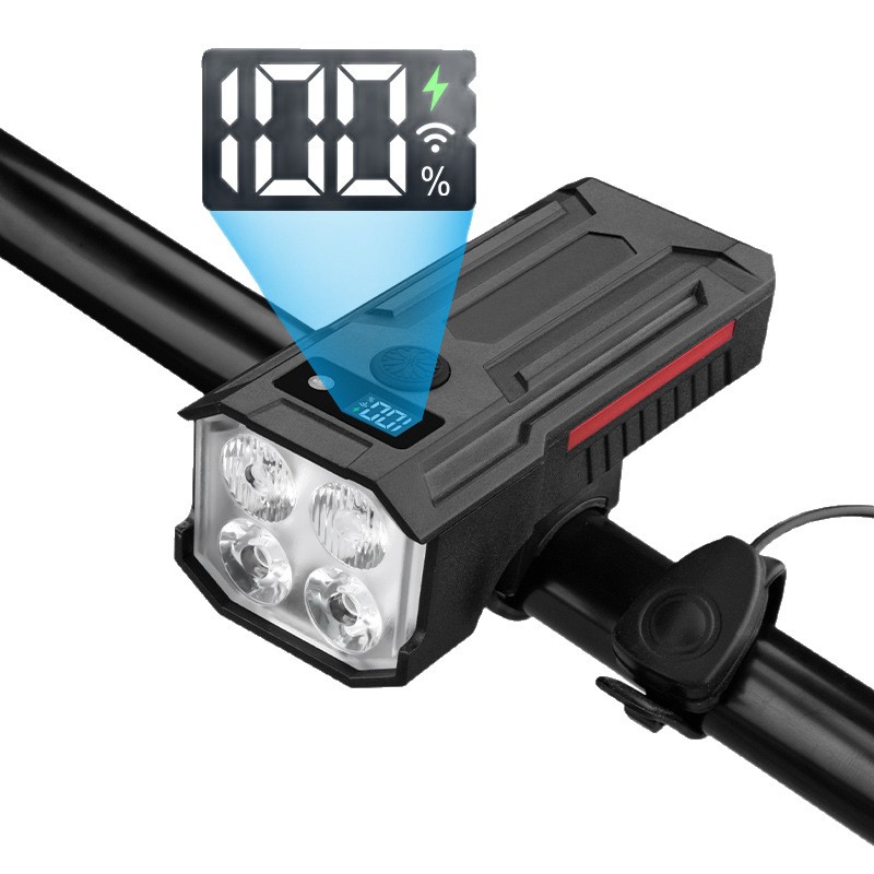 TQ02 headlights, TQ03 solar headlights, USB charging solar bicycle headlights, charging horn headlights, bicycle headlights, cycling flashlight lights, bells details Picture