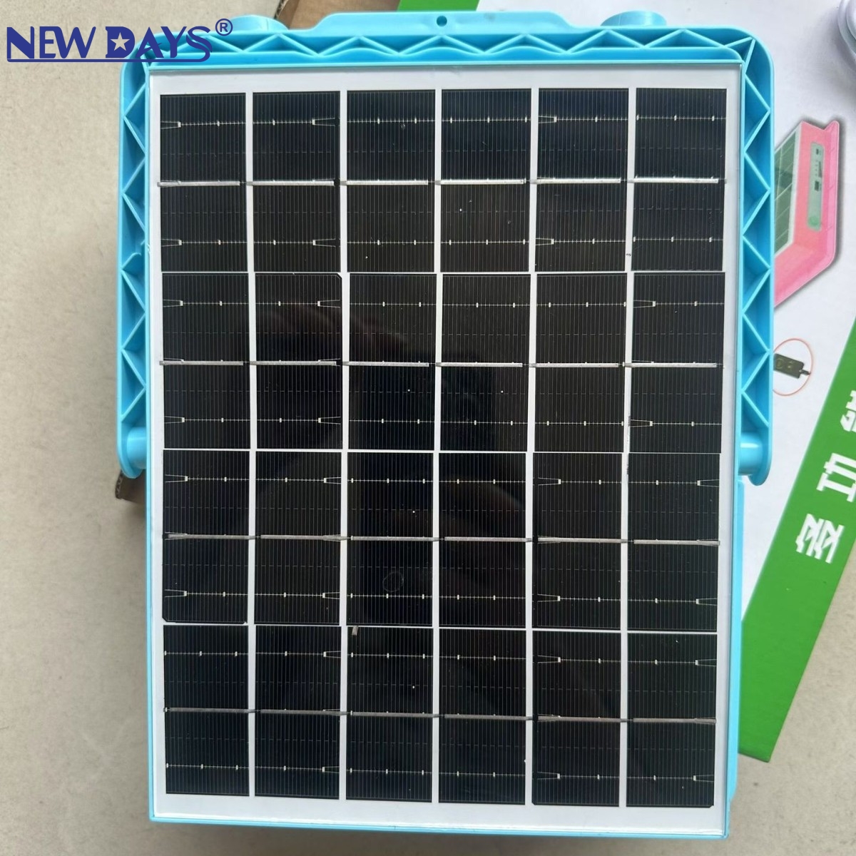 NEWDAYS brand cross-border new solar led floodlights, camping lights, outdoor charging emergency lights, waterproof, energy-saving and high-brightness lighting lamps, solar floodlights Application Scenario