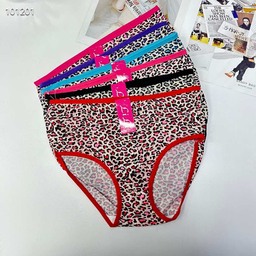 DD-562# 31-head Women's leopard print triangle Underwear, women's underwear, milk silk women's underwear, women's triangle underwear, underwear are selling well in Africa, South America, QNI details Picture