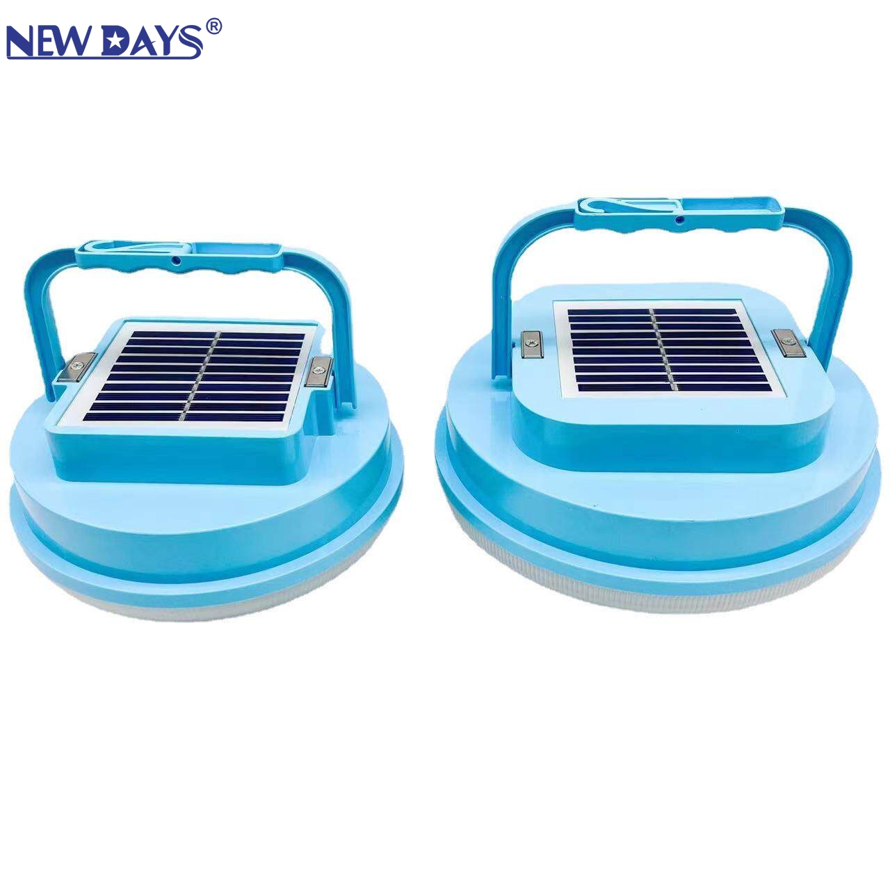 مصابيح جديدة عابرة للحدود تحمل العلامة التجارية Newdays لمصابيح الهواء الطلق القابلة للشحن تعمل بالطاقة الشمسية، ومصابيح خييم محمولة بمصابيح مضيئة متنقلة مزودة بمصابيح LED ومصابيح أرضية متحركة Item Picture