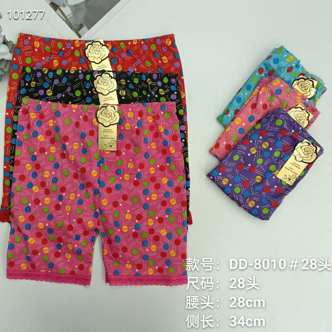 DD-8010#28头混色女士腿裤，女士打底裤蕾丝包边女式打底裤无痕内裤透气舒适柔软QNI