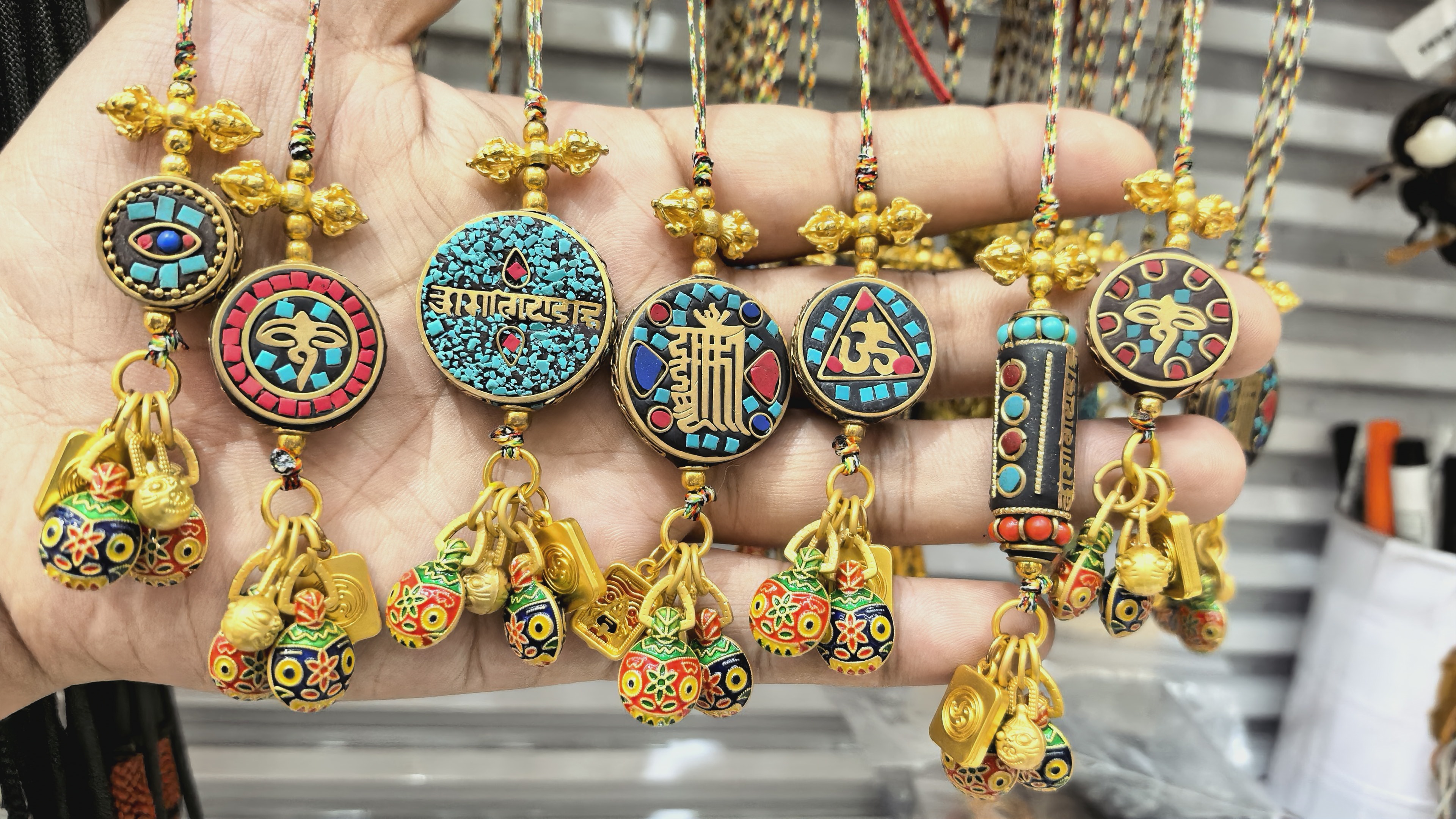 Tibetan-style seal paste mobile phone hanging bag