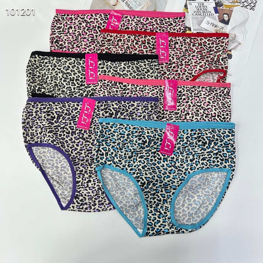 DD-562# 31-head Women's leopard print triangle Underwear, women's underwear, milk silk women's underwear, women's triangle underwear, underwear are selling well in Africa, South America, QNI Item Picture