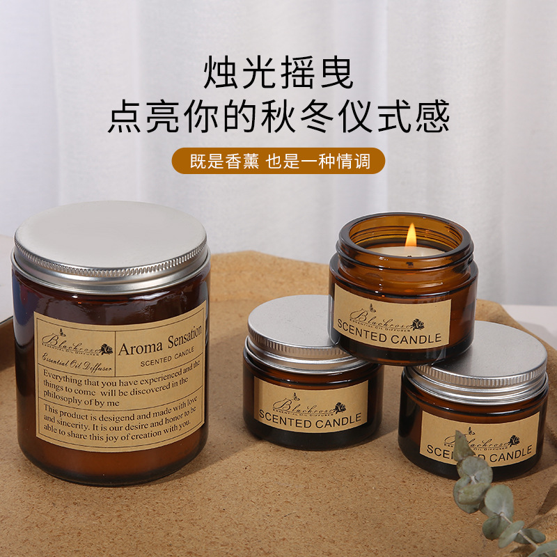 diy scented candle cup, handmade scented candle, soy wax mixed souvenir candle, scented atmosphere Application Scenario