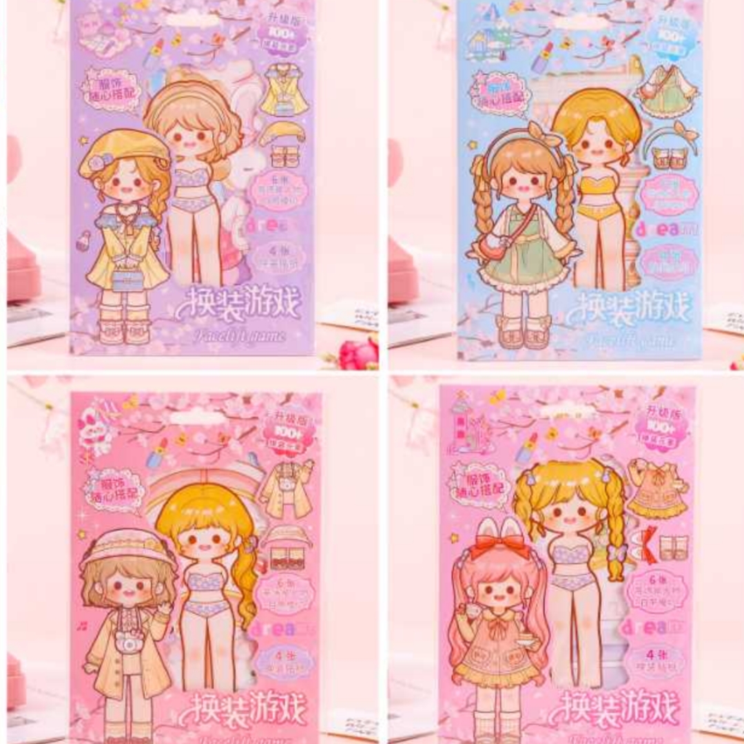 DIY character dress-up game for girls, no need for cutting, freely combine and match diary material stickers Specification image
