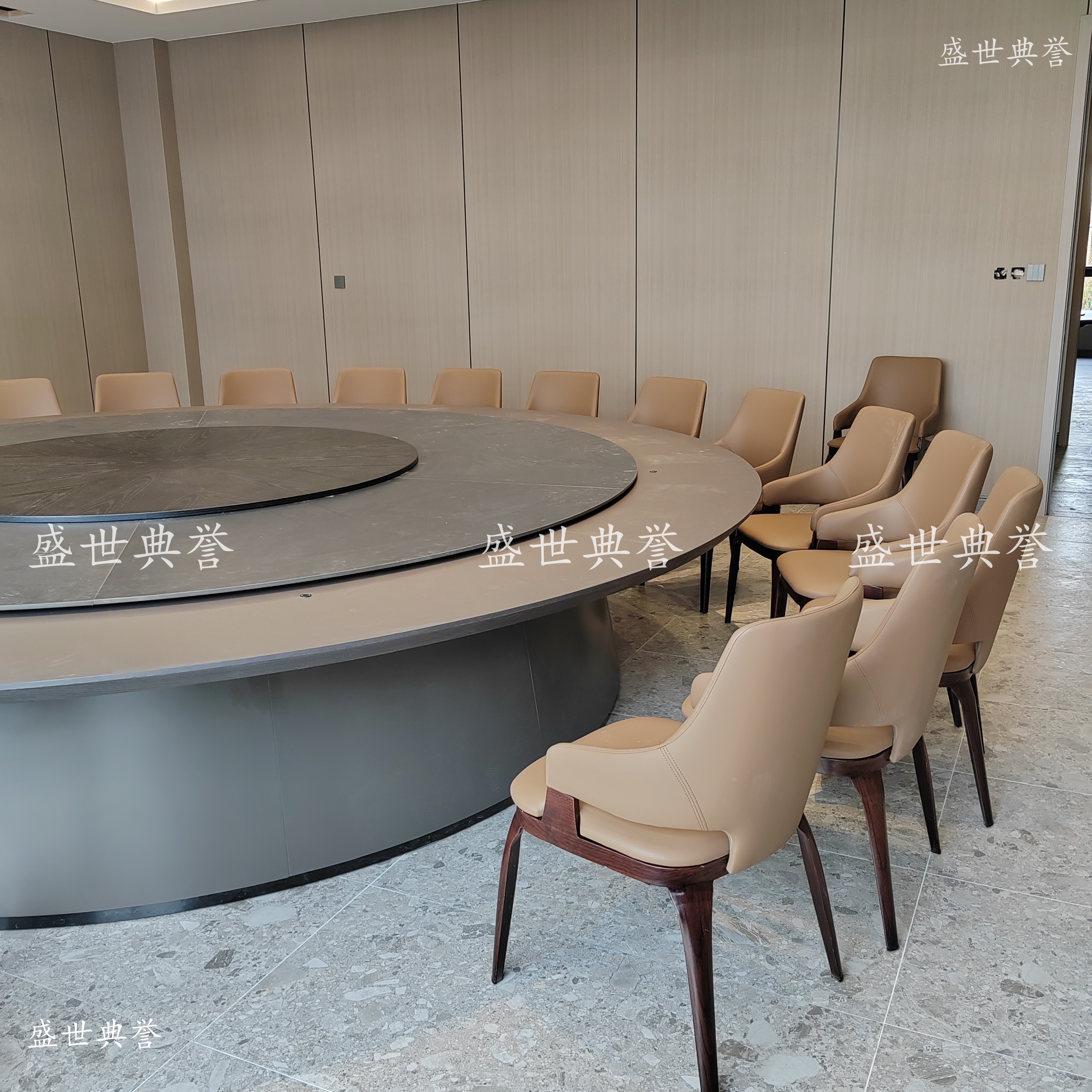 景德镇土菜院子餐厅电动餐桌椅江西小炒山野风软包椅酒店包厢轻奢椅