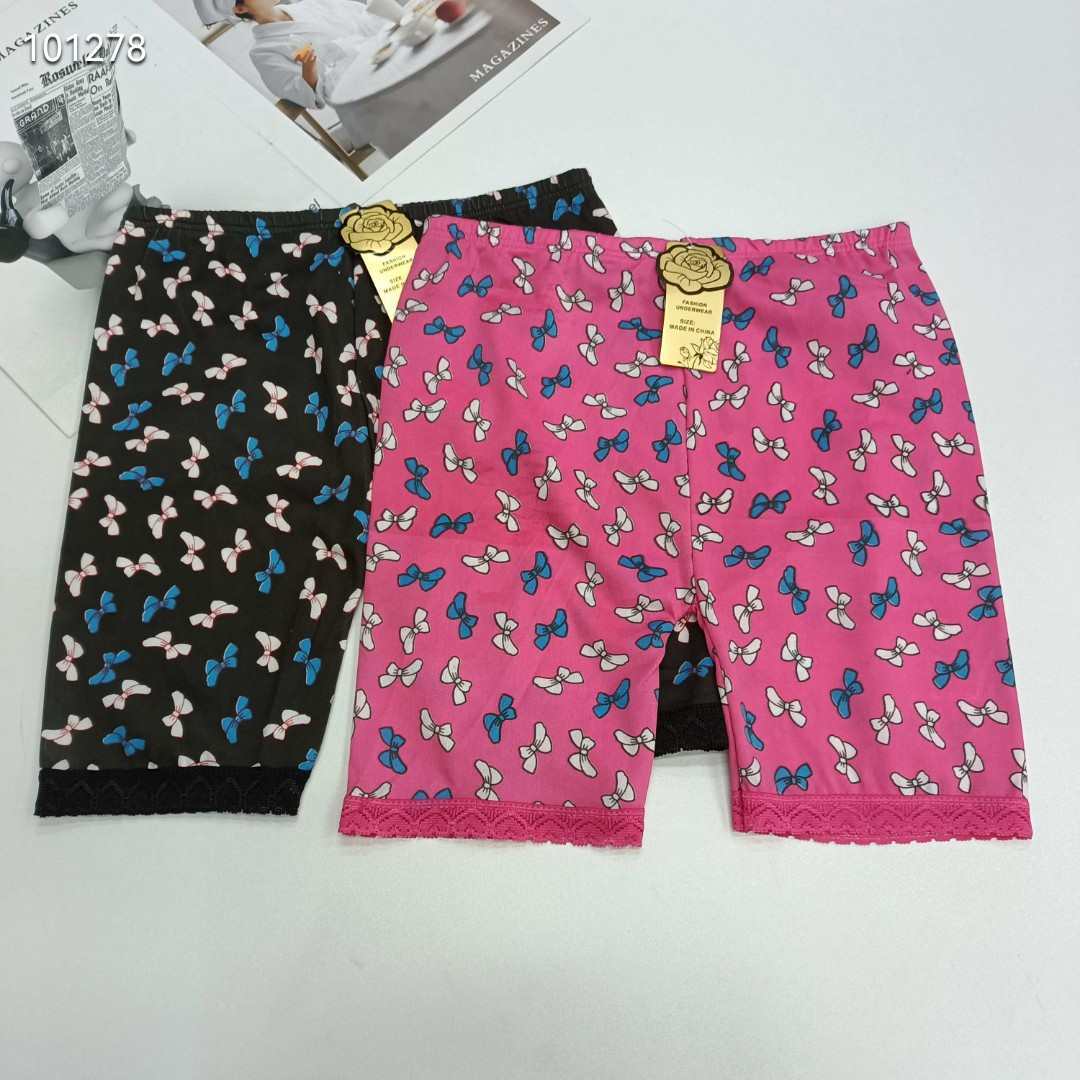 DD-636# 28-head mixed-color women's leg pants, women's bow-patterned leggings, lace-trimmed women's leggings, seamless underpants, breathable, comfortable and soft QNI details Picture