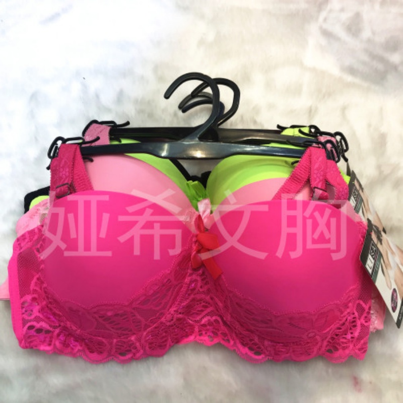 春夏新款半罩杯聚拢文胸 蕾丝炫彩内衣