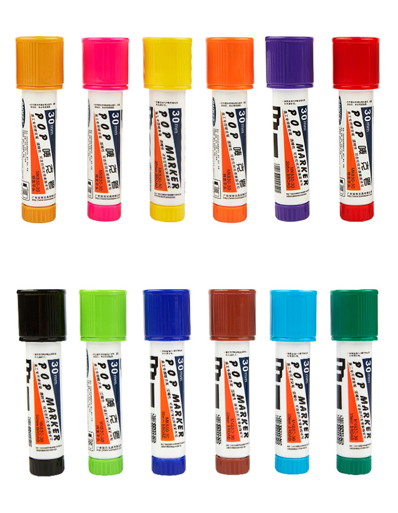 Bok POP Pen 30mm Mark Pen Graphic Design Poster Pen Set, Advertising Special Pen pic 10