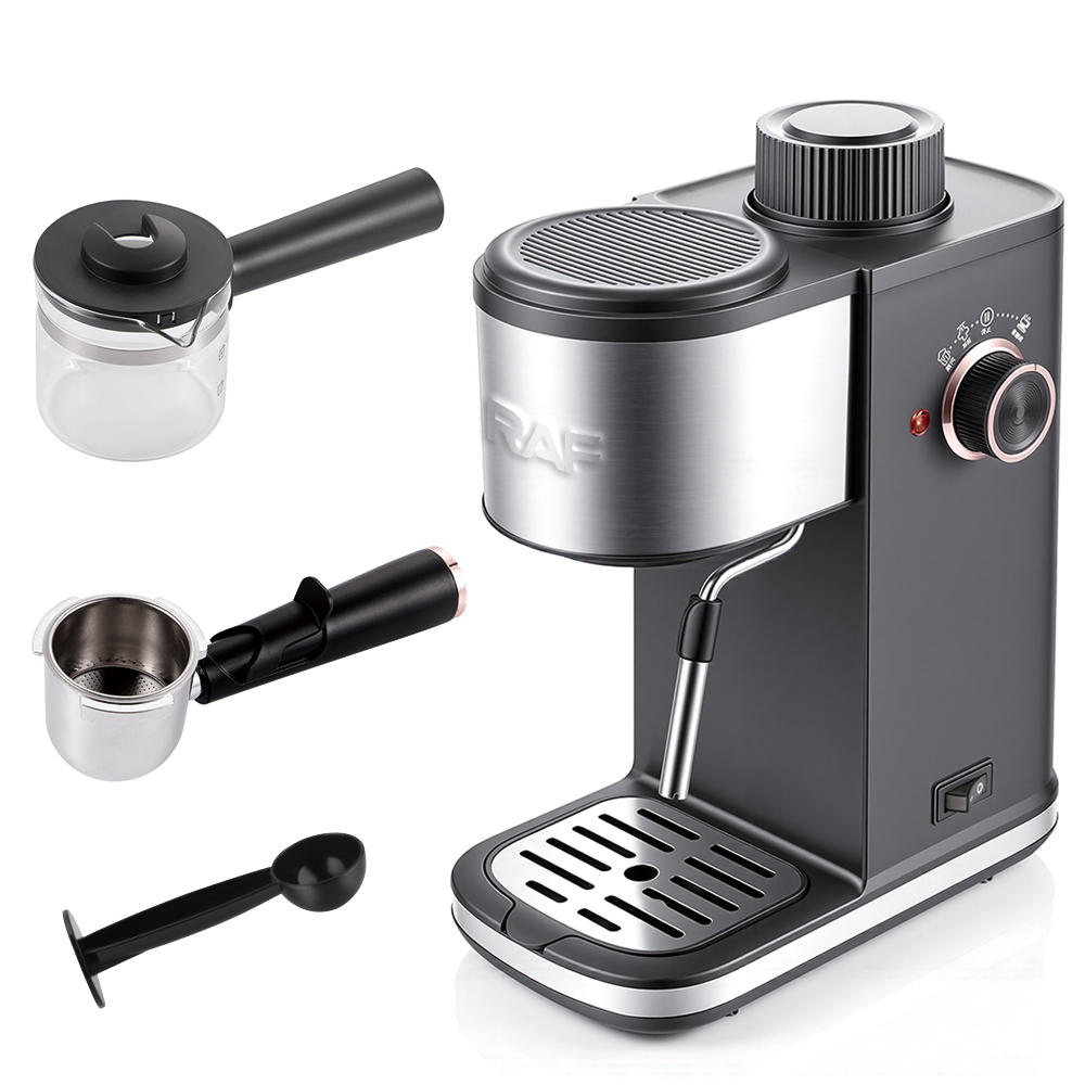 RAF European standard coffee machine, Italian coffee machine, small one-person semi-automatic milk foam, espresso extraction details Picture