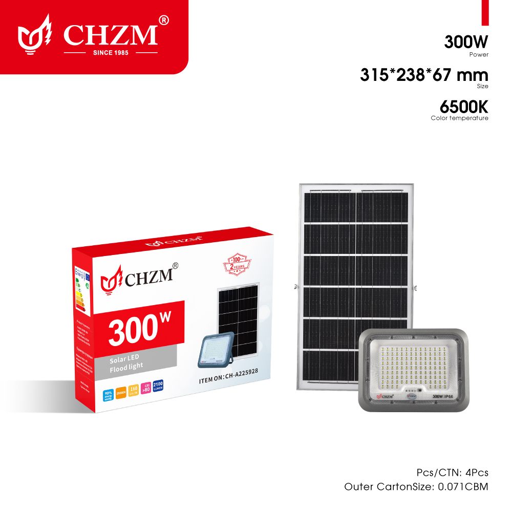 Mingbao household solar lamps, pole-mounted lamps, energy-saving bulbs, outdoor lighting details Picture