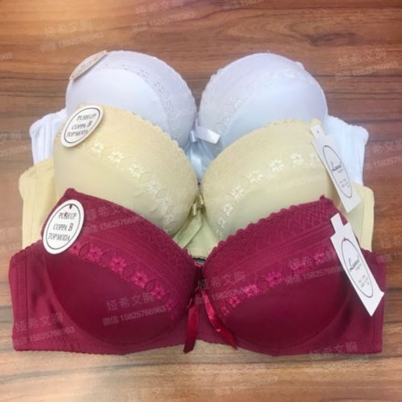 跨境南美大码丝带文胸 聚拢花边精品文胸 蝴蝶结内衣