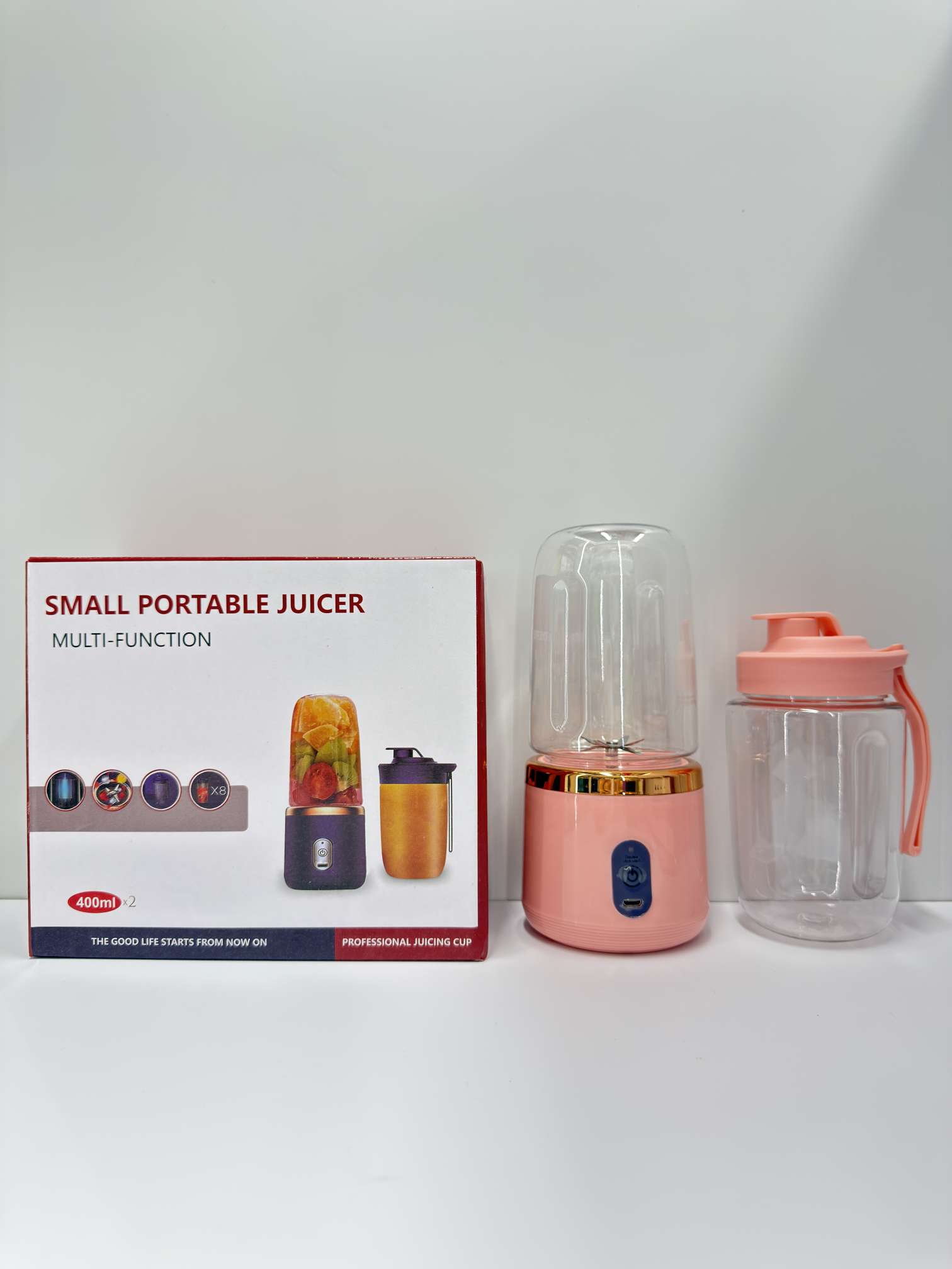 Double-cup portable mini juicer Specification image