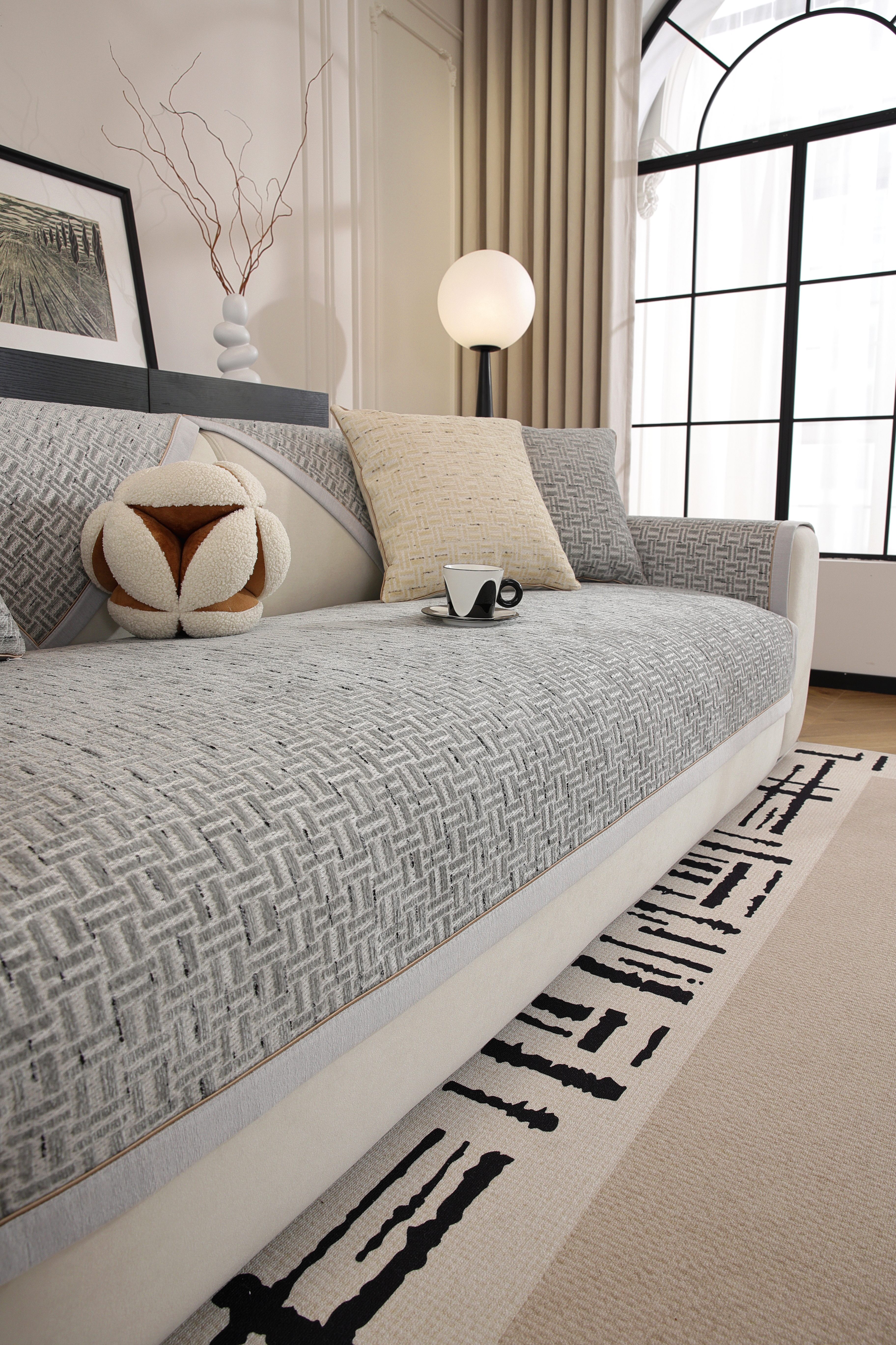 Simple sofa cushions, all-season universal anti-slip, direct sales from an export factory, sofa covers with sandpaper