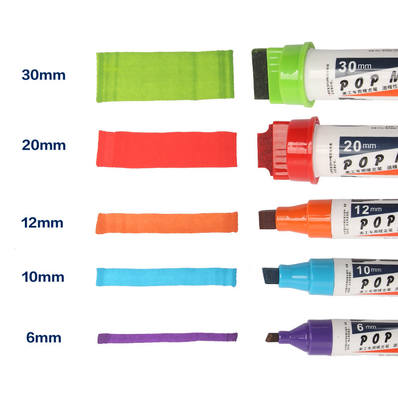 Bok POP Pen 30mm Mark Pen Graphic Design Poster Pen Set, Advertising Special Pen details Picture
