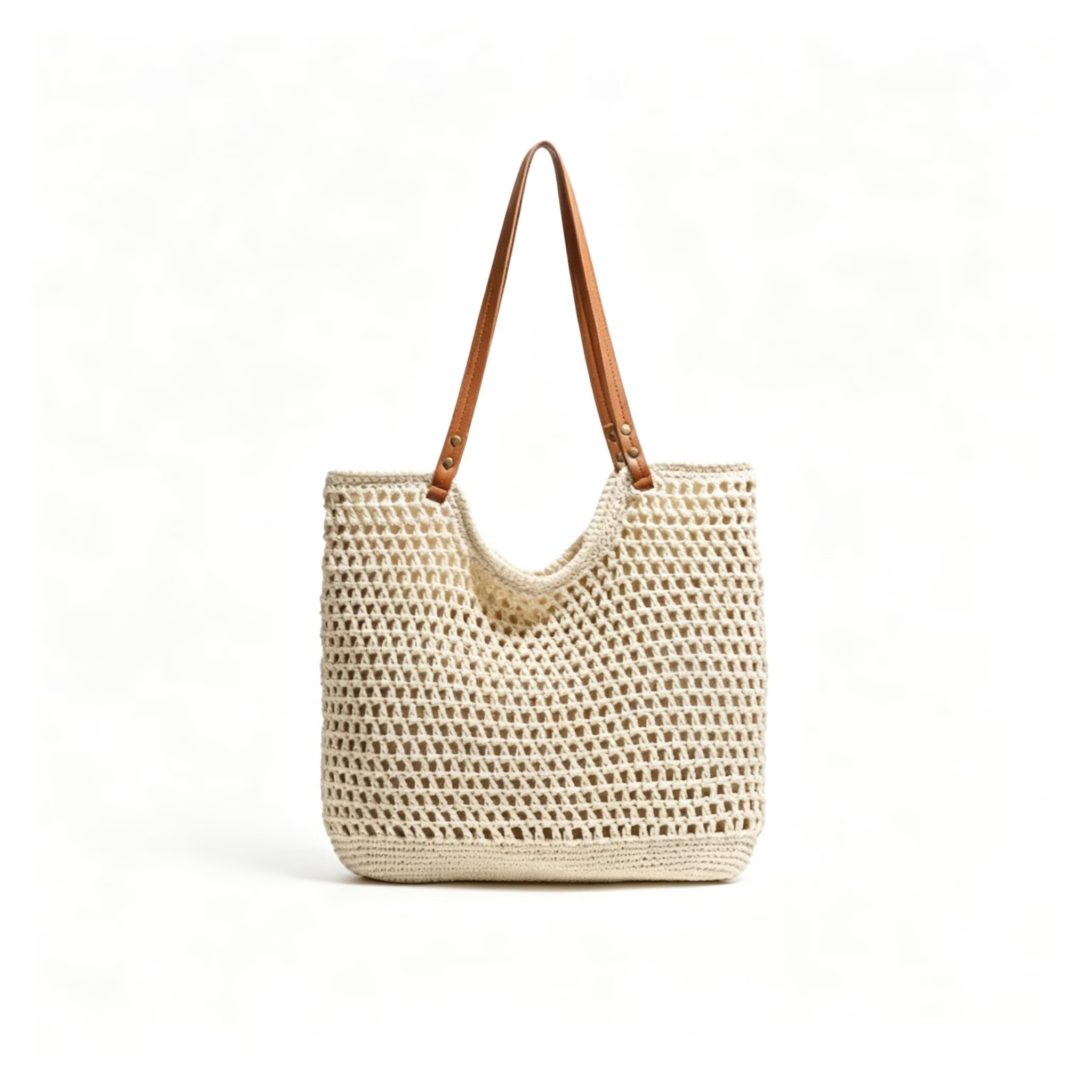 Cross-Border Straw Weaving Bag, Large-Capacity Straw Weaving Tote Bag For Women, New Summer Seaside Vacation Woven Beach Bag, Single-Shoulder Armpit Bag, Handcrafted Straw Weaving Bag