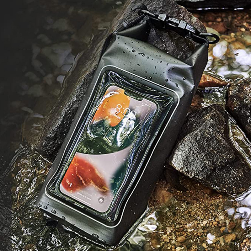 2L waterproof bag, PVC swimming outdoor diagonal cross bag, large-capacity mobile phone waterproof bag, hand in hand mobile phone waterproof bag details Picture