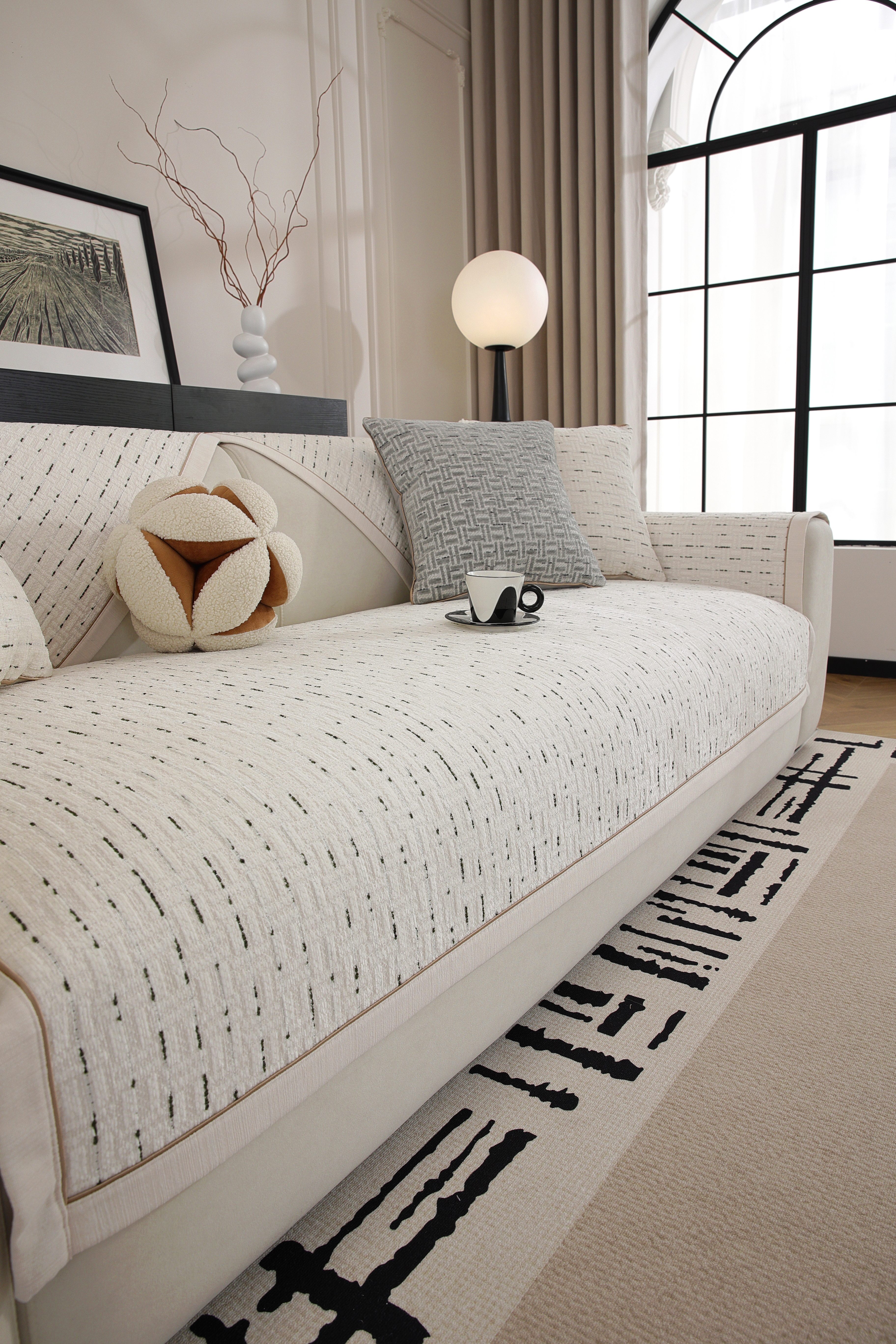 Simple sofa cushions, all-season universal anti-slip, direct sales from an export factory, sofa covers with sandpaper Application Scenario