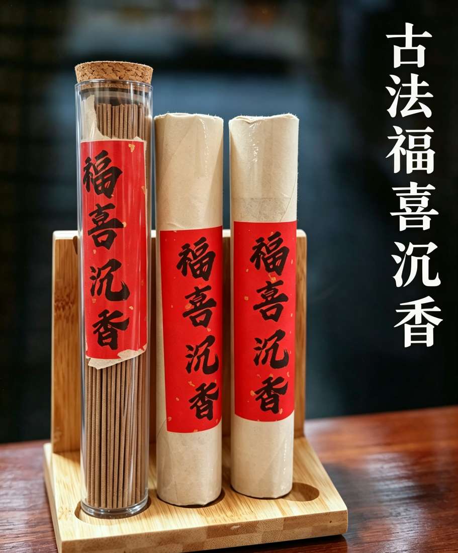 天然沉香高品质线香包装优雅香气持久室内香薰精品100克家用熏香伴手礼