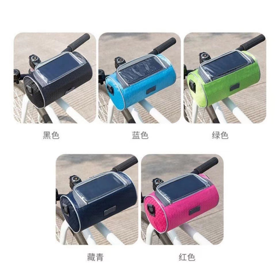 Bicycle bag, mountain bike, touchscreen navigation, front bag, electric bike bag, storage, bicycle front storage stand bag Application Scenario