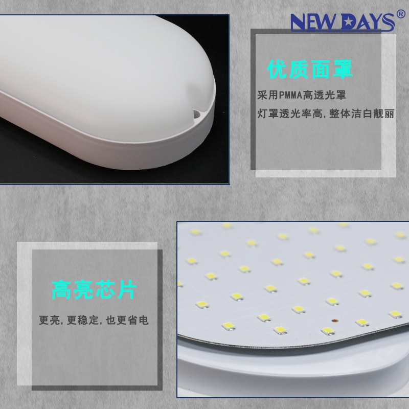 NEWDAYS brand cross-border new led moisture-proof lamp, outdoor waterproof wall lamp, energy-saving high-brightness lighting lamp, emergency camping lamp with battery inside, emergency camping lamp Specification image