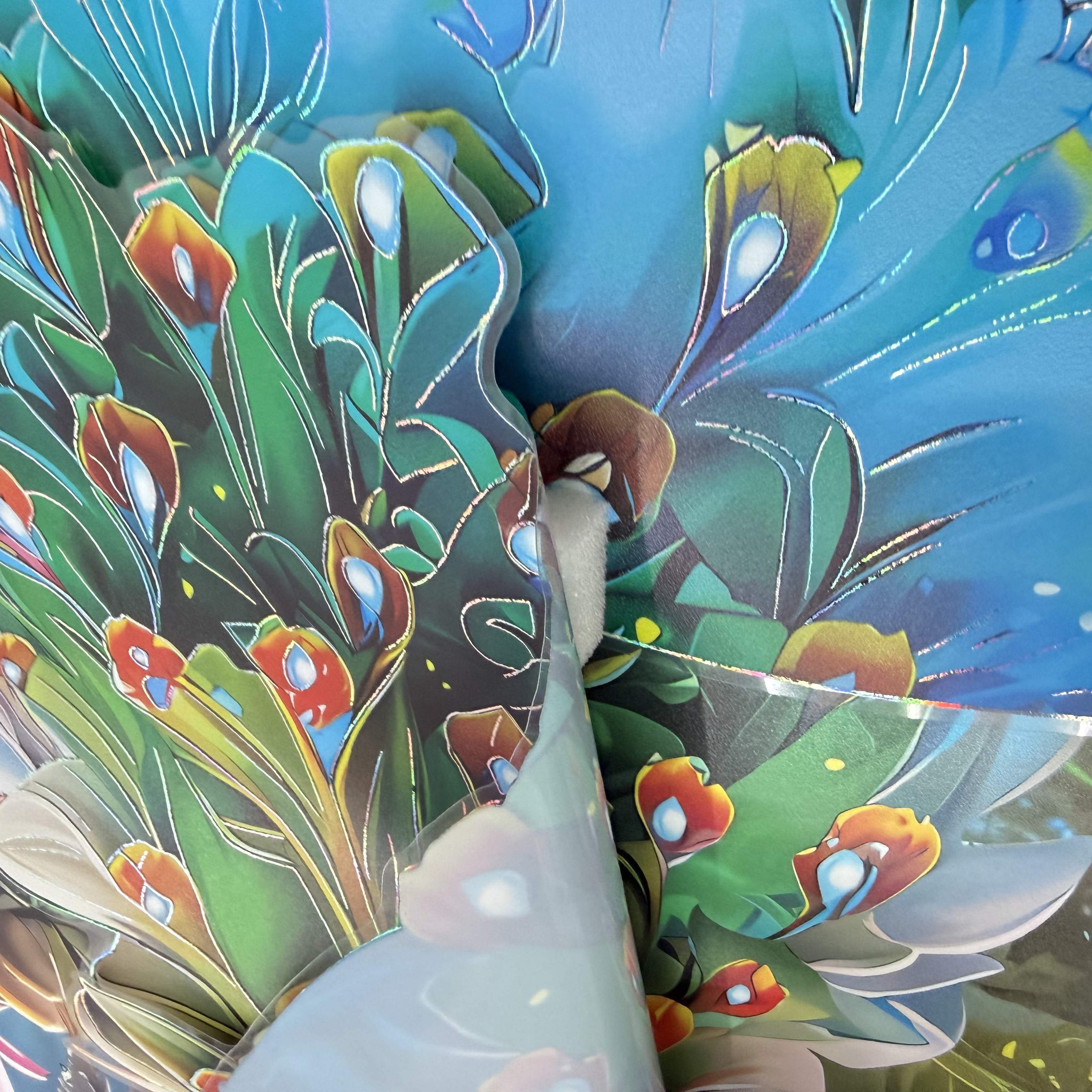 Peacock frame multi-layer wall stickers, three-dimensional handcrafted multi-layer wall stickers for living room decoration pic 9