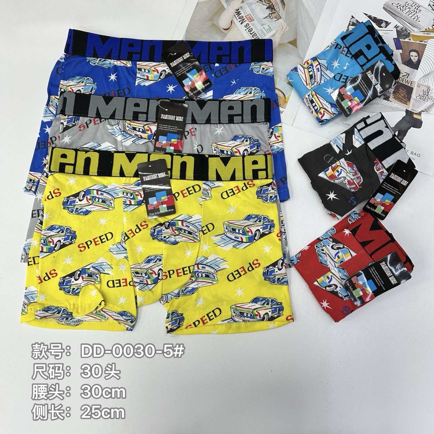 DD-0030-5#30头男士内裤外贸出口中东非洲男士平角内裤舒适透气男士平角裤印花内裤男平脚裤QNI