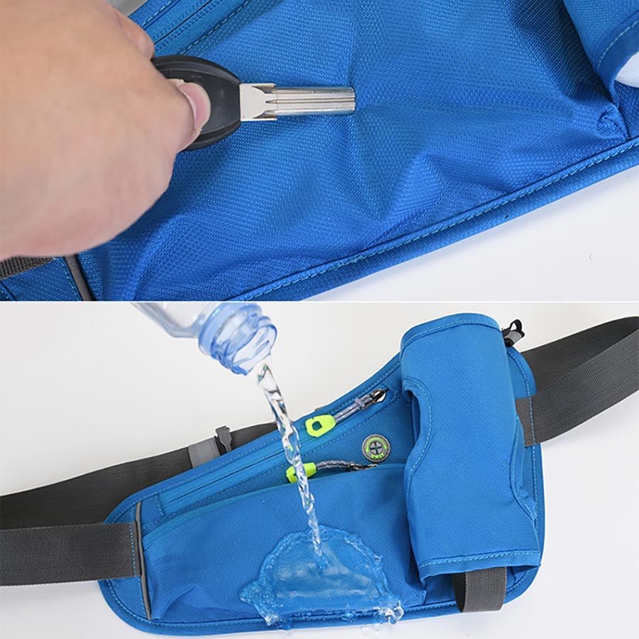 Men's outdoor running waist bag, trail running sports water bottle belt, mobile phone, women's marathon equipment sports waist bag Item Picture