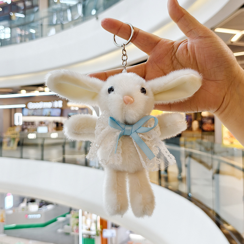 Sasha Rabbit Creative 4-inch plush pendant, claw machine doll, key pendant, car schoolbag hanging decoration, gift, cartoon transformation keychain, dress-up doll pendant, plush toy, cute wholesale Application Scenario
