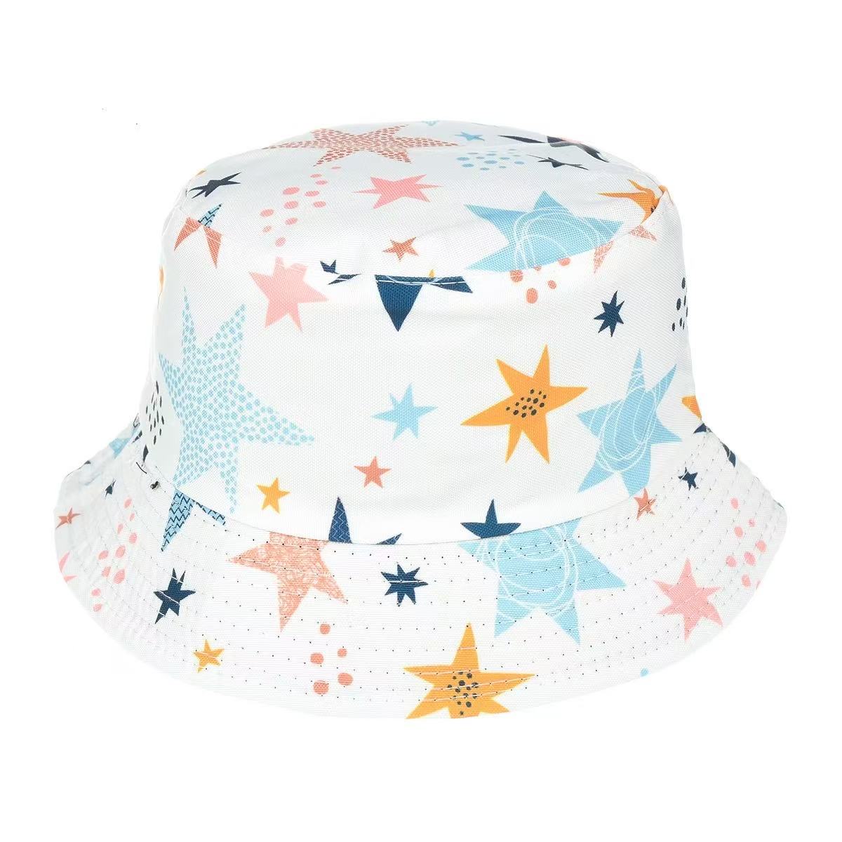 Sombrero de pescador de doble cara cuatro estaciones general color impresión sarga top plano pequeño perfume viento moda versátil sombreado cuenca sombrero maré Application Scenario
