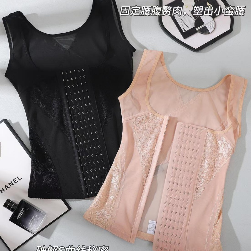 A body-shaping garment for slimming the abdomen and cinching the waist, with a waist belt, is designed to leave no trace after giving birth. It can be worn as an inner layer with a supporting and gathering vest, creating a cinched abdomen and waist Specification image