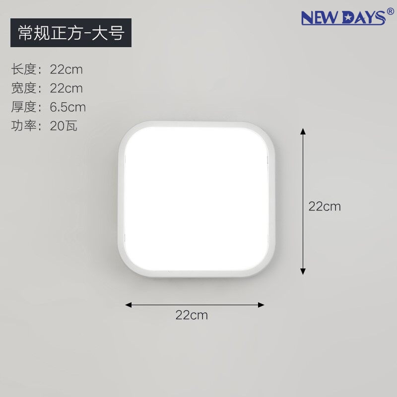 NEWDAYS brand cross-border new led moisture-proof wall lamps, waterproof and dustproof ceiling lamps, moisture-proof lamps, indoor corridor lamps, energy-saving high-brightness lighting lamps, garden lamps and outdoor lamps details Picture