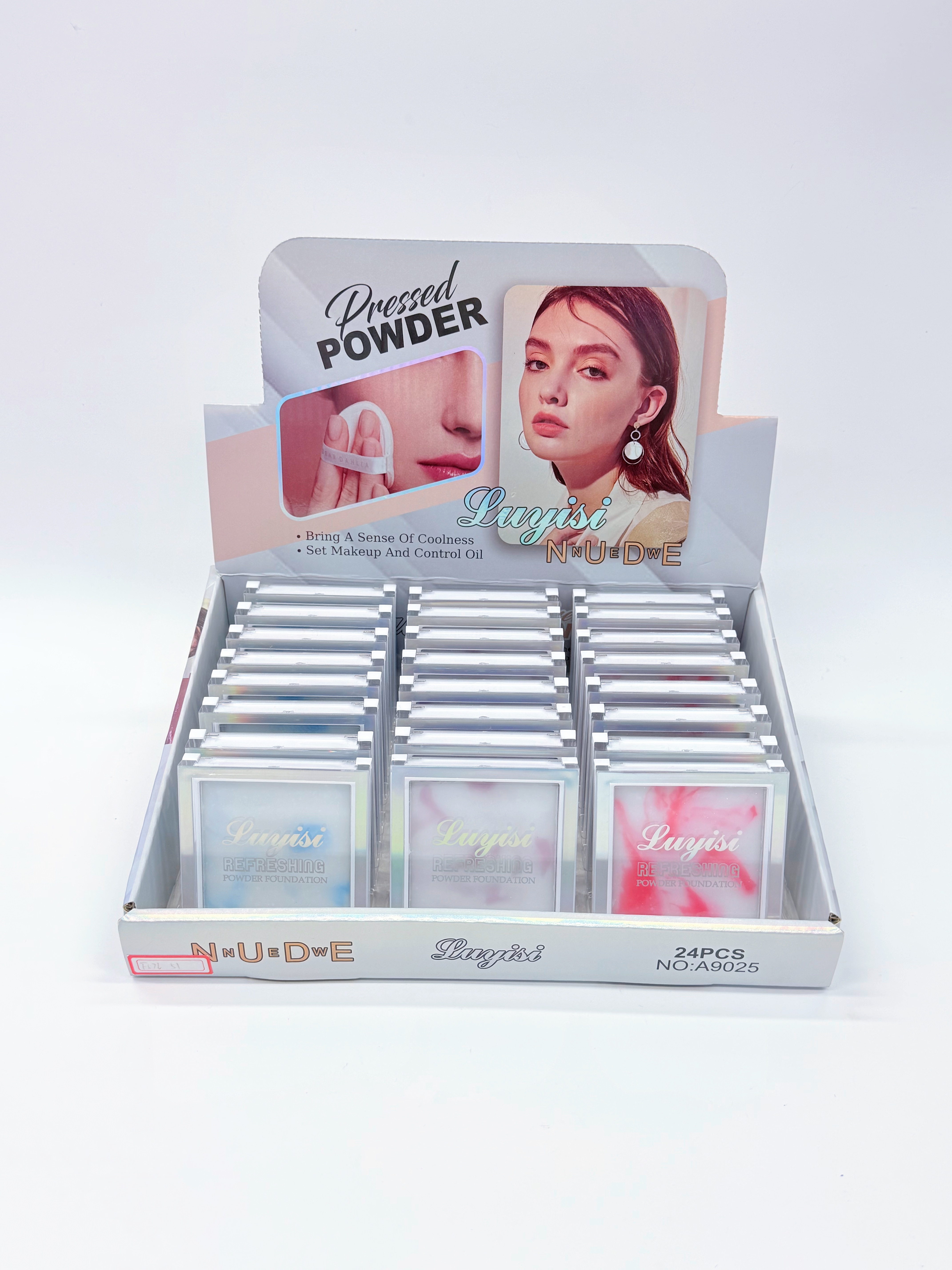 Cross-border IHUDABEAUTYI powder-free setting cool powder compact with fine powder texture, professional makeup export full figure