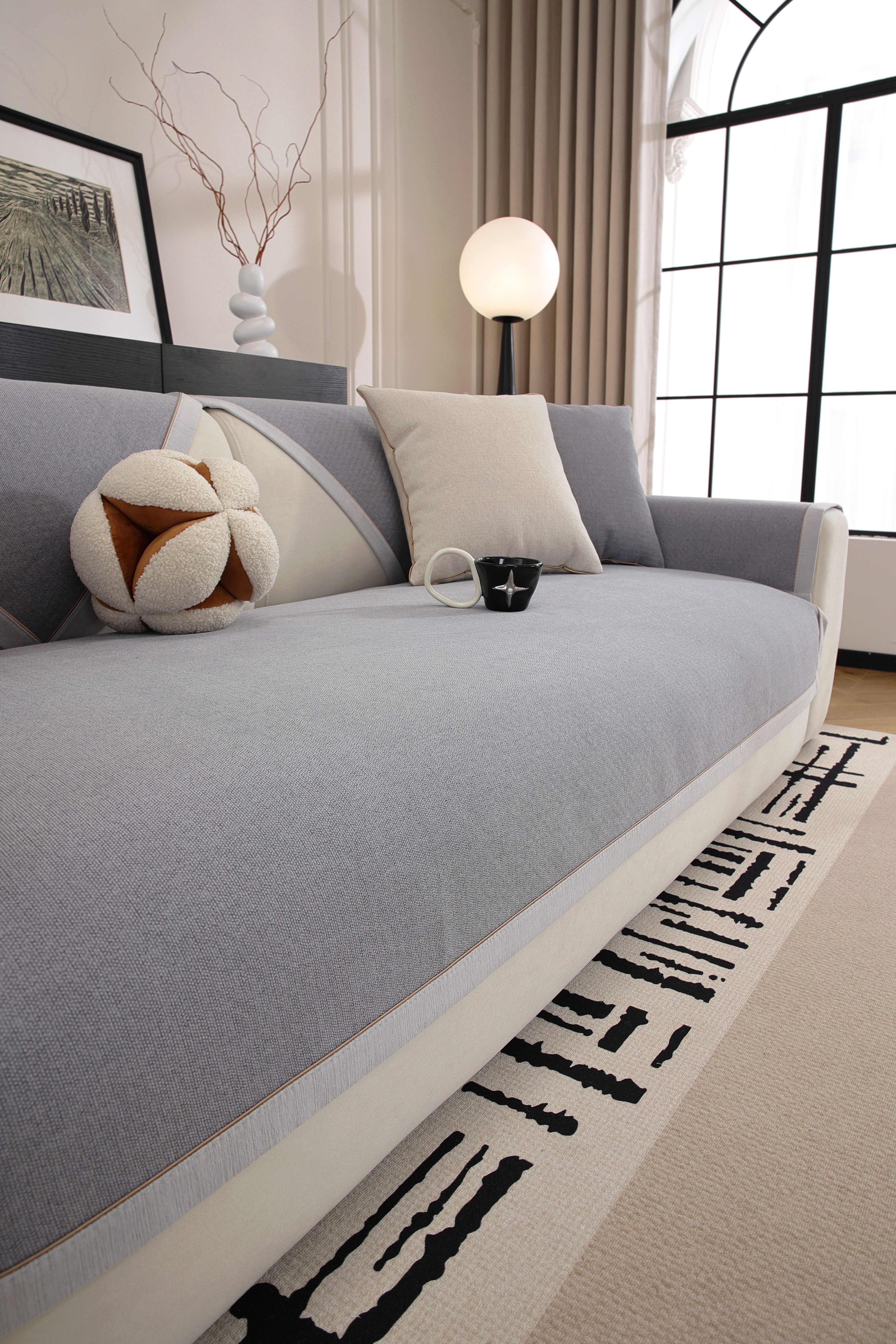Simple sofa cushions, all-season universal, anti-slip, direct sales from foreign trade factory, sofa covers with sandpaper 152212609