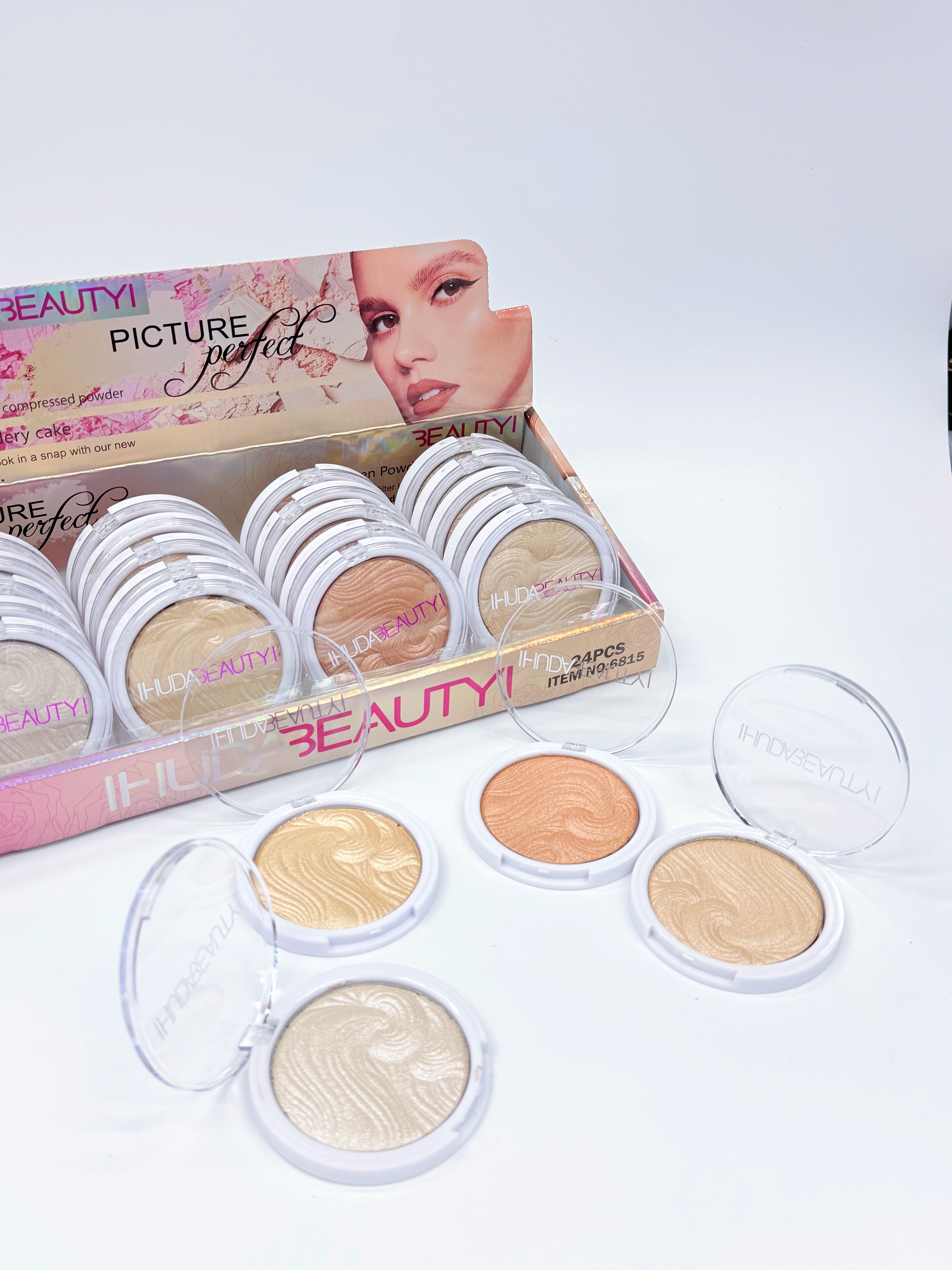 Cross-border IHUDABEAUTYI Whirlwind Sparkling High-gloss Powder Fine professional cosmetics export Specification drawing