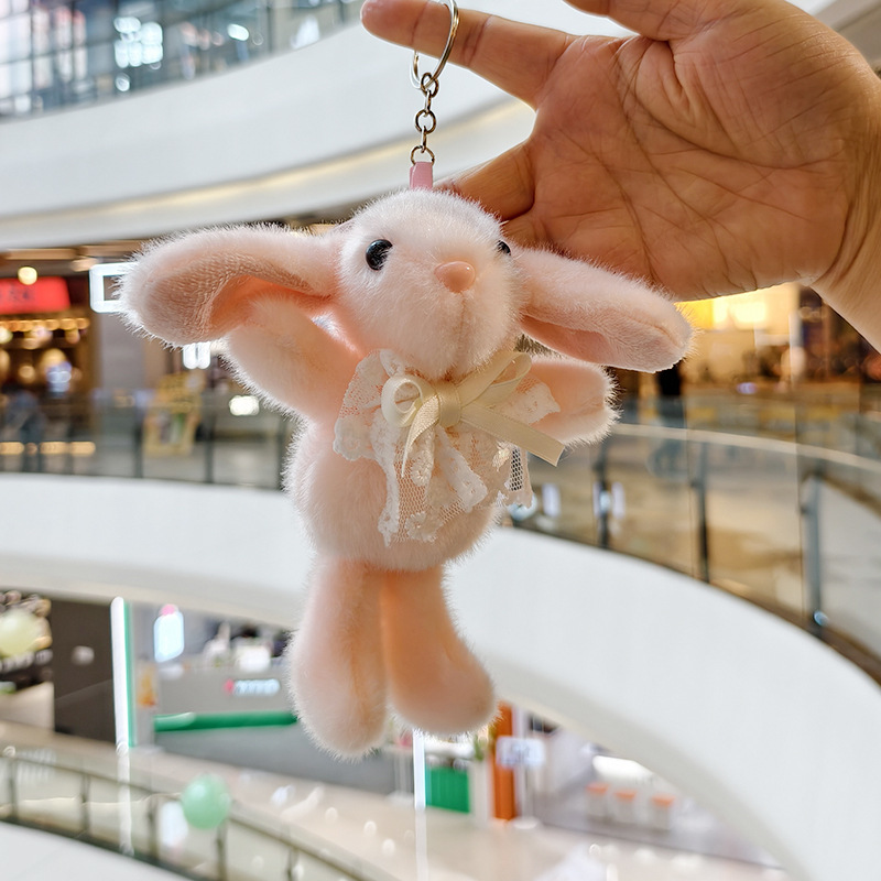 Sasha Rabbit Creative 4-inch plush pendant, claw machine doll, key pendant, car schoolbag hanging decoration, gift, cartoon transformation keychain, dress-up doll pendant, plush toy, cute wholesale Item Picture