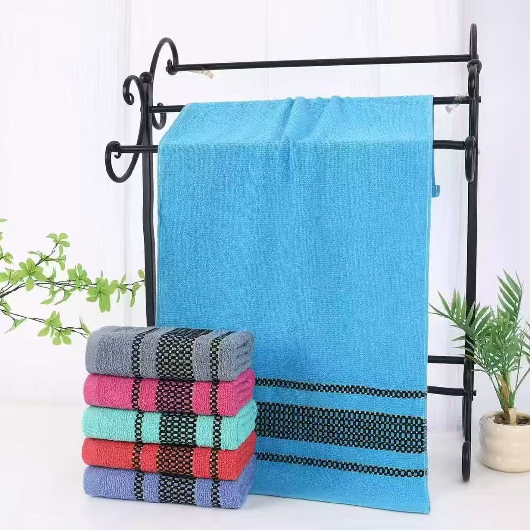 Cross-border vacuum foreign trade export all-cotton large bath towel manufacturer wholesale pure cotton loop bath small bath towel consignment