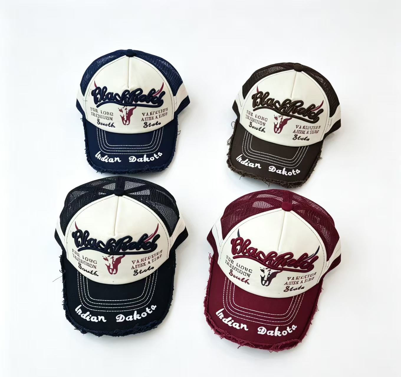 Retro hardtop baseball caps with large brims, hip-hop street style, trendy sun hats for men and women with embroidered letters and large brims