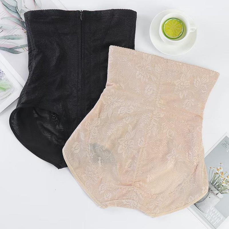 Mid-waisted jacquard belt-tightening pants for women postpartum waist-shaping, pressure-tightening, potbelly shaping, waist-cinching, button-up and hip-lifting, women's body-shaping pants