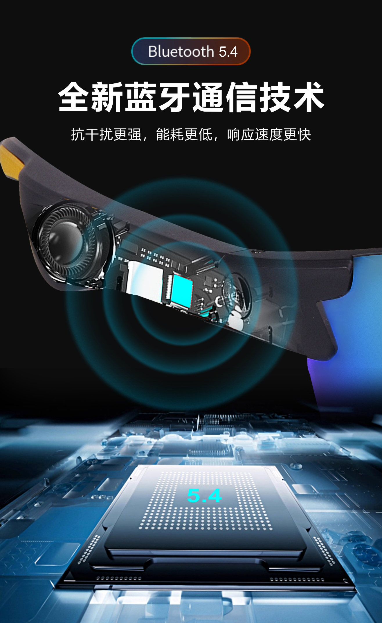 智能AI骑行运动眼镜智能眼镜ai眼镜户外骑行蓝牙眼镜 带AI翻译功能蓝牙通话音乐详情7