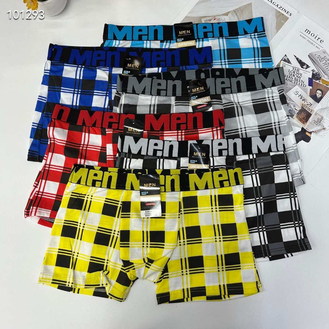 DD-0030-29# Men's underwear for export to the Middle East and Africa, color-blocking printed letted-waist men's briefs, underwear, men's milk silk underwear, QNI Item Picture