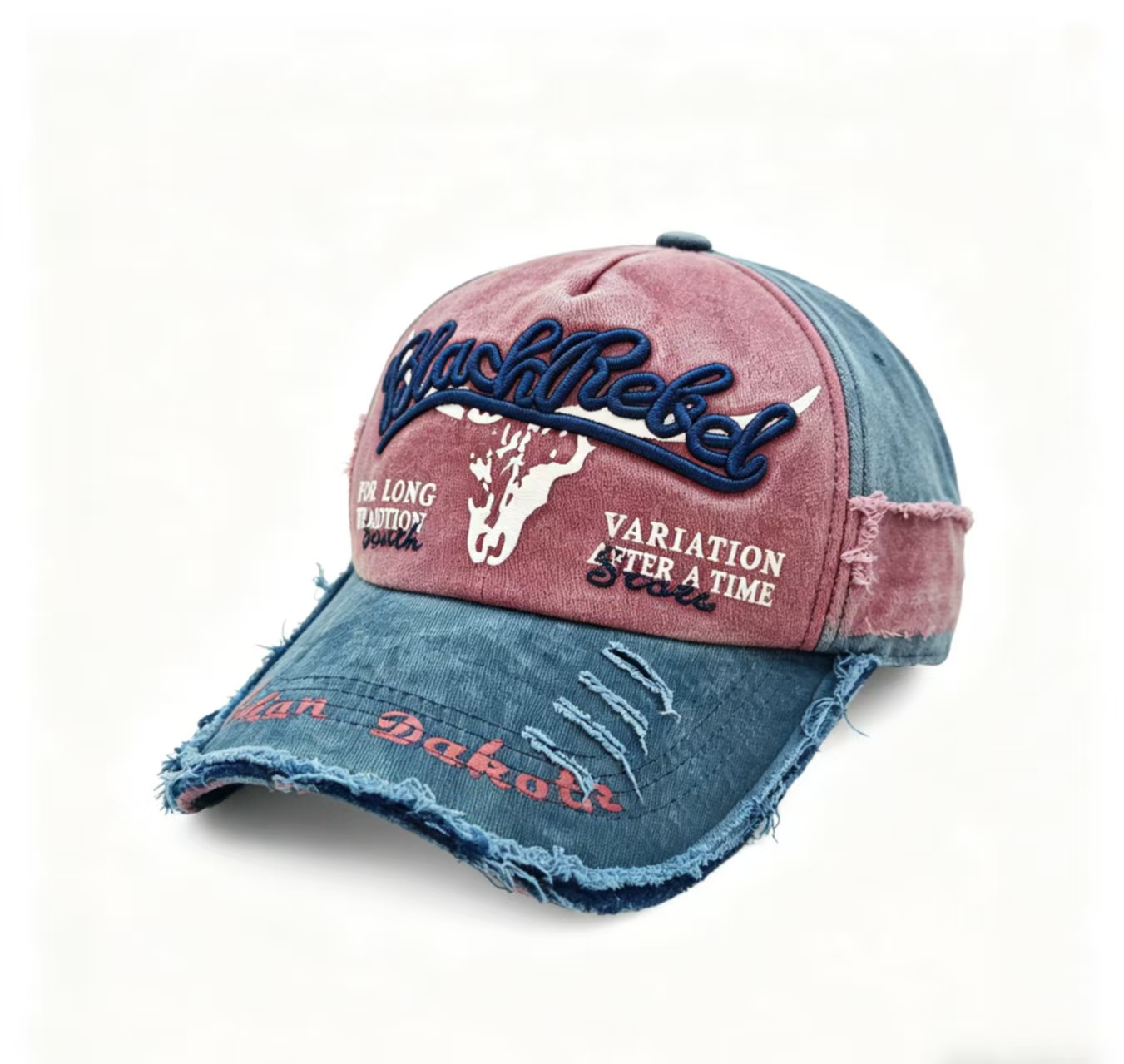 Cross-border men's and women's couple baseball caps paired with feather-embroidered lettered baseball caps for hip-hop mountain climbing