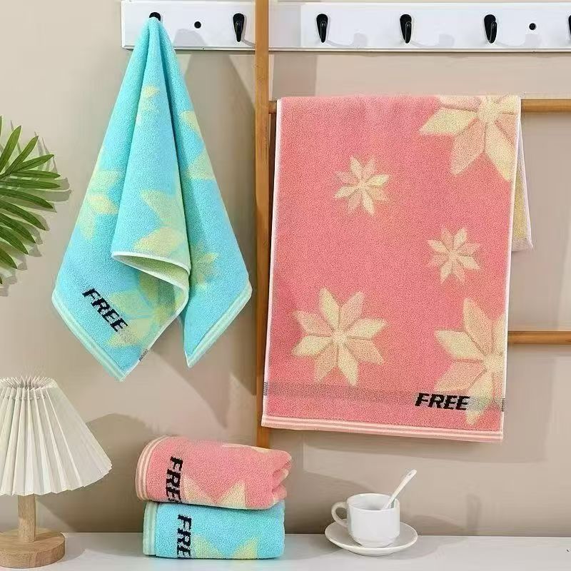 Letter pure cotton towel for bathing, soft and absorbent for both men and women, custom-made household face towel with embroidered LOGO Specification image