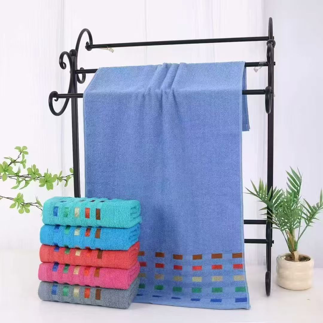 Cross-border vacuum foreign trade export all-cotton large bath towel manufacturer wholesale pure cotton loop bath small bath towel consignment details Picture